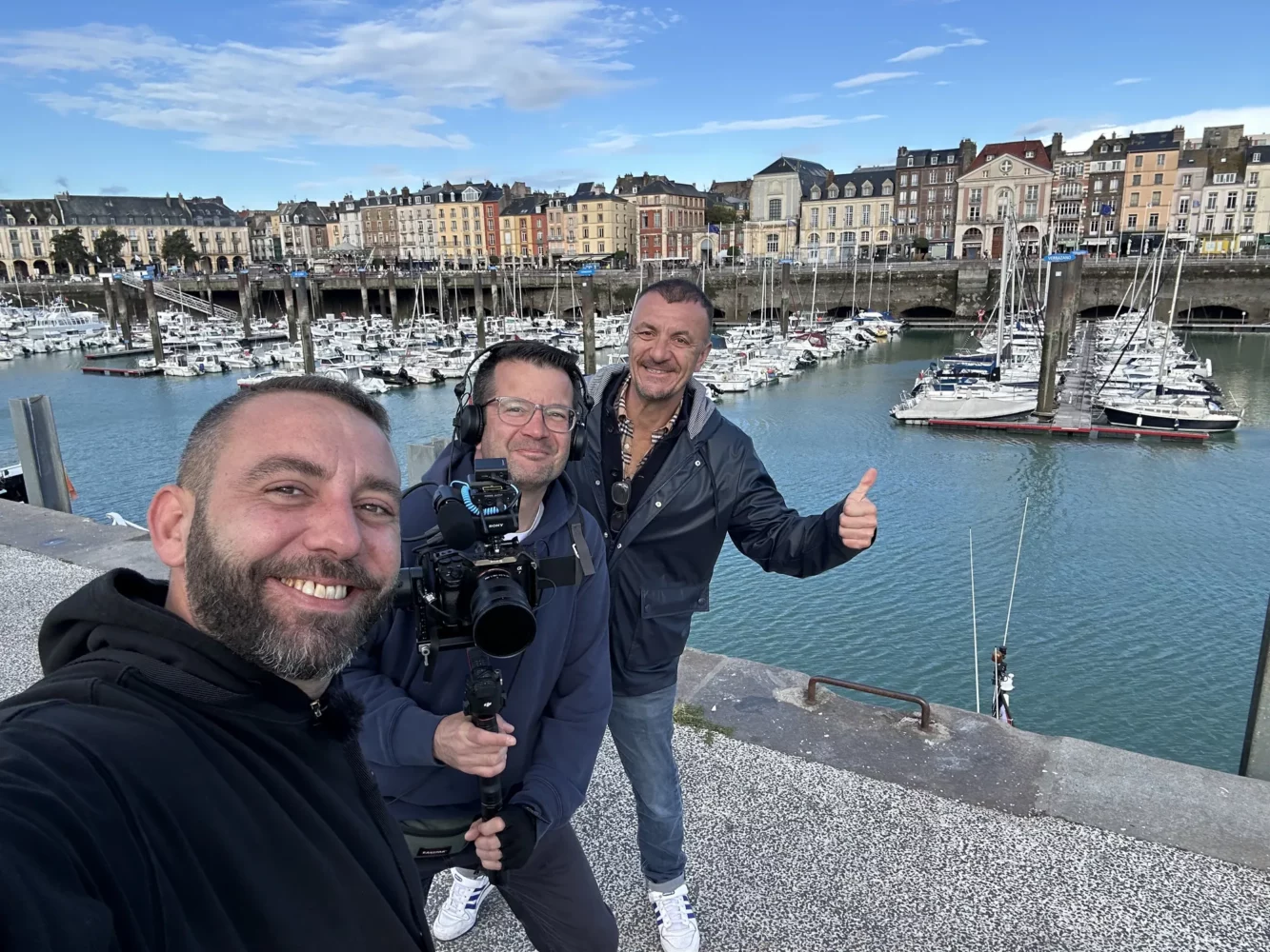 Pierre Buvat, chef à domicile, sur le port de Dieppe