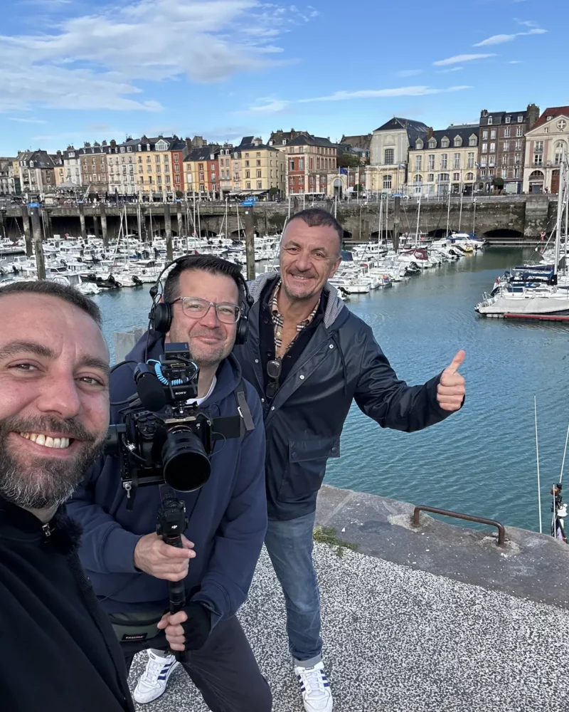 Pierre Buvat, chef à domicile, sur le port de Dieppe